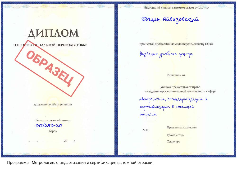 Метрология, стандартизация и сертификация в атомной отрасли Керчь